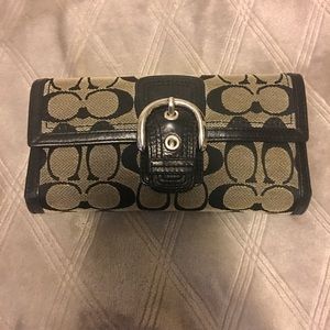 Coach wallet authentic black and gray